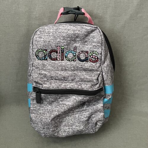 Adidas Santiago 2 Lunch Bag Jersey Grey Signal Cyan Blue 5155364 - Picture 1 of 13