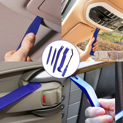 Plastic Trim Removal Pry Tool Set for Car Radio Panel Door Dash Clip Fasteners - Foto 13 di 15