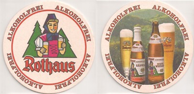 Badische Staatsbrauerei Rothaus - alter Bierdeckel ''ALKOHOLFREI''