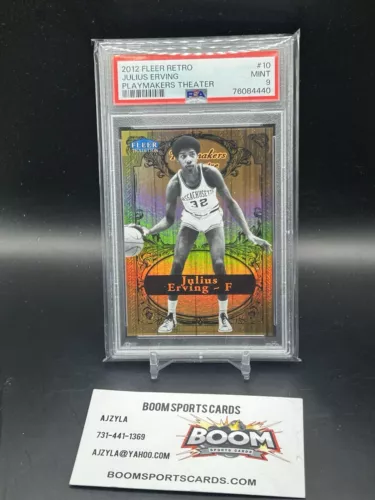 2012-13 Fleer Retro '98-99 Tradition Playmakers Theatre Julius Erving /100 PSA 9