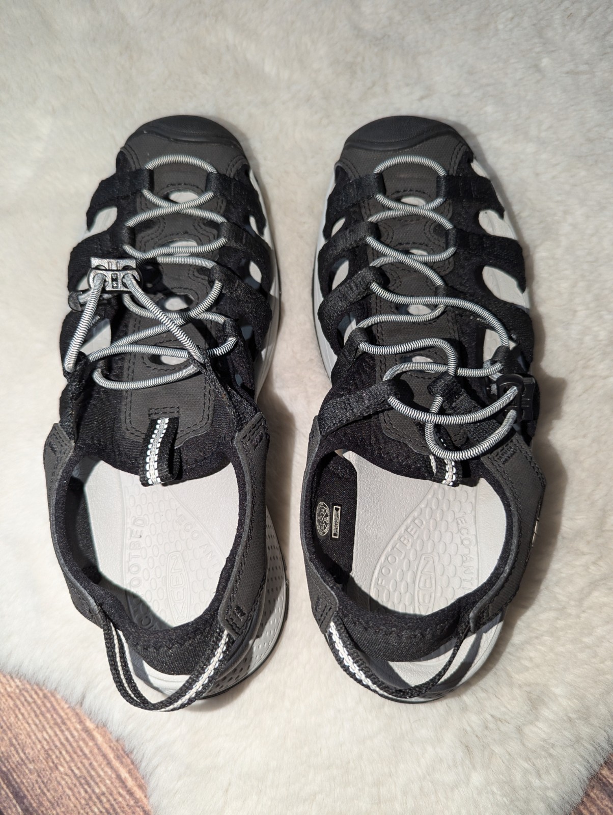 SANDALI DONNA KEEN ASTORIA WEST COLORE NERO GRIGIO TAGLIA 8 ottime condizioni