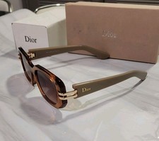 Christian Dior Square Brown Sunglasses With Case