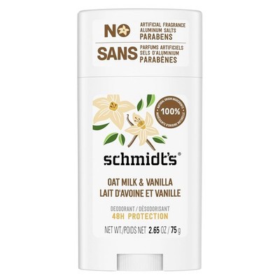 Schmidts Vegan Deodorant Vanilla Oat Milk 2.65 oz
