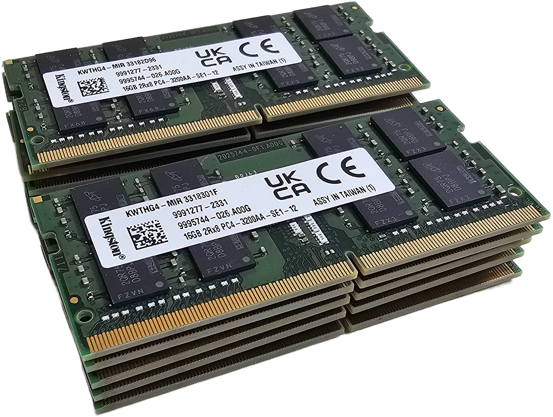 LOT OF 10 - Kingston 16GB DDR4 3200AA 9995744 2Rx8 SO-DIMM Laptop