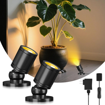 Mini LED Spotlight Plug In, 2-In-1 Indoor Small Spot Lights for Paired Display A