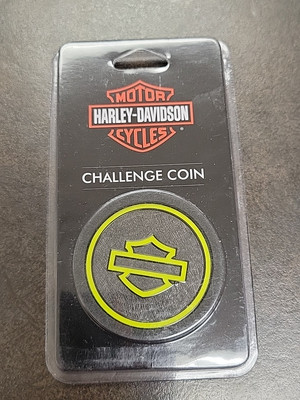 Harley-Davidson Bar and Shield Ride Faster than Fear Python Challenge Coin NEW