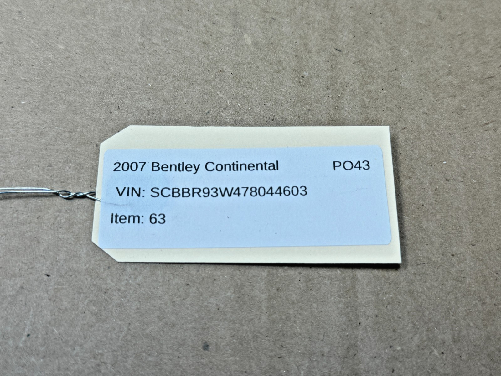 06-12 Bentley Continental Flying Spur Trunk Power Deck Lid Lift Actuator PO43