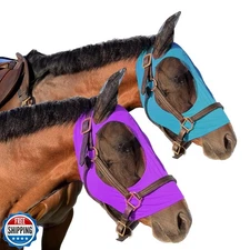 Horse Fly Mask - Arab Equine Fly Mask with Full Coverage for Eye and Ear - St