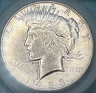 Uncirculated 1923 D Peace Silver Dollar