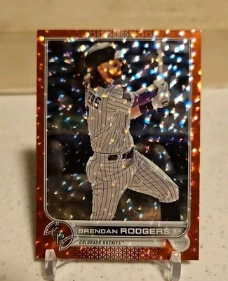 2022 Topps Series 1 RED ICE Icy Foil SP #232 Brendan Rodgers #'d /199 - Rockies