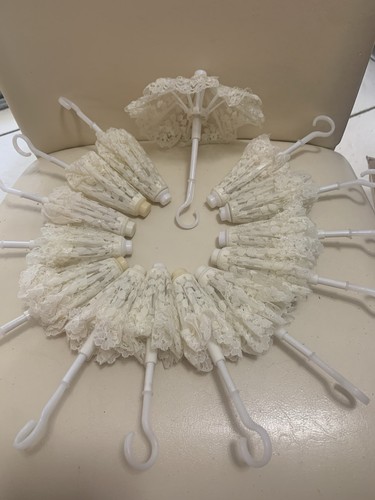 Umbrella Lot of 13 Mini Vintage Lace 6” Wedding/Party/Birthday Fun Decor