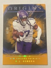 2024 Panini Origins K.J. Osborn #d /25 Orange Parallel Insert Vikings Patriots