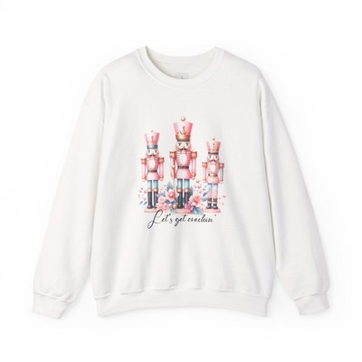 Pink Nutcracker Trio sweatshirt | Let's Get Crackin' holiday crewneck