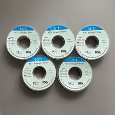 5pz Filo Dritto Ortodonzia Dentale Niti Super Elastico Arco Filo Tondo 5m/Rotolo