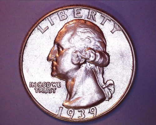 1939-D WASHINGTON QUARTER  CH/BU **331-6