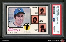 1973 Topps #593 Jack McKeon Royals Leaders MANAGER COACH PSA 7 - NM