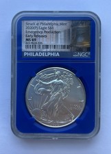 2020 MS69 American Eagle Philadelphia Mint Silver 1oz Coin NGC