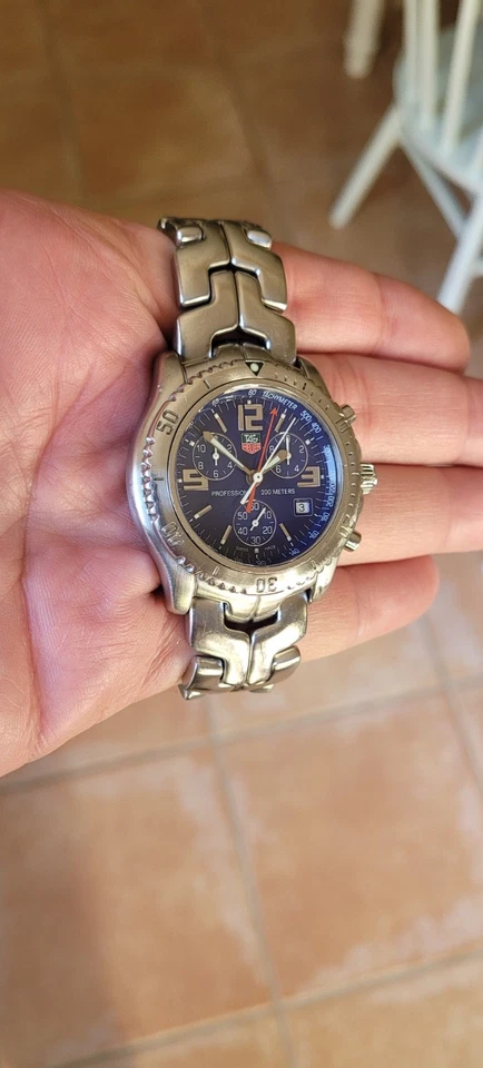 Tag Heuer CT1110.BA0550 Mens Link Chronograph Watch Blue Silver Jason Bourne - Image 2 of 4