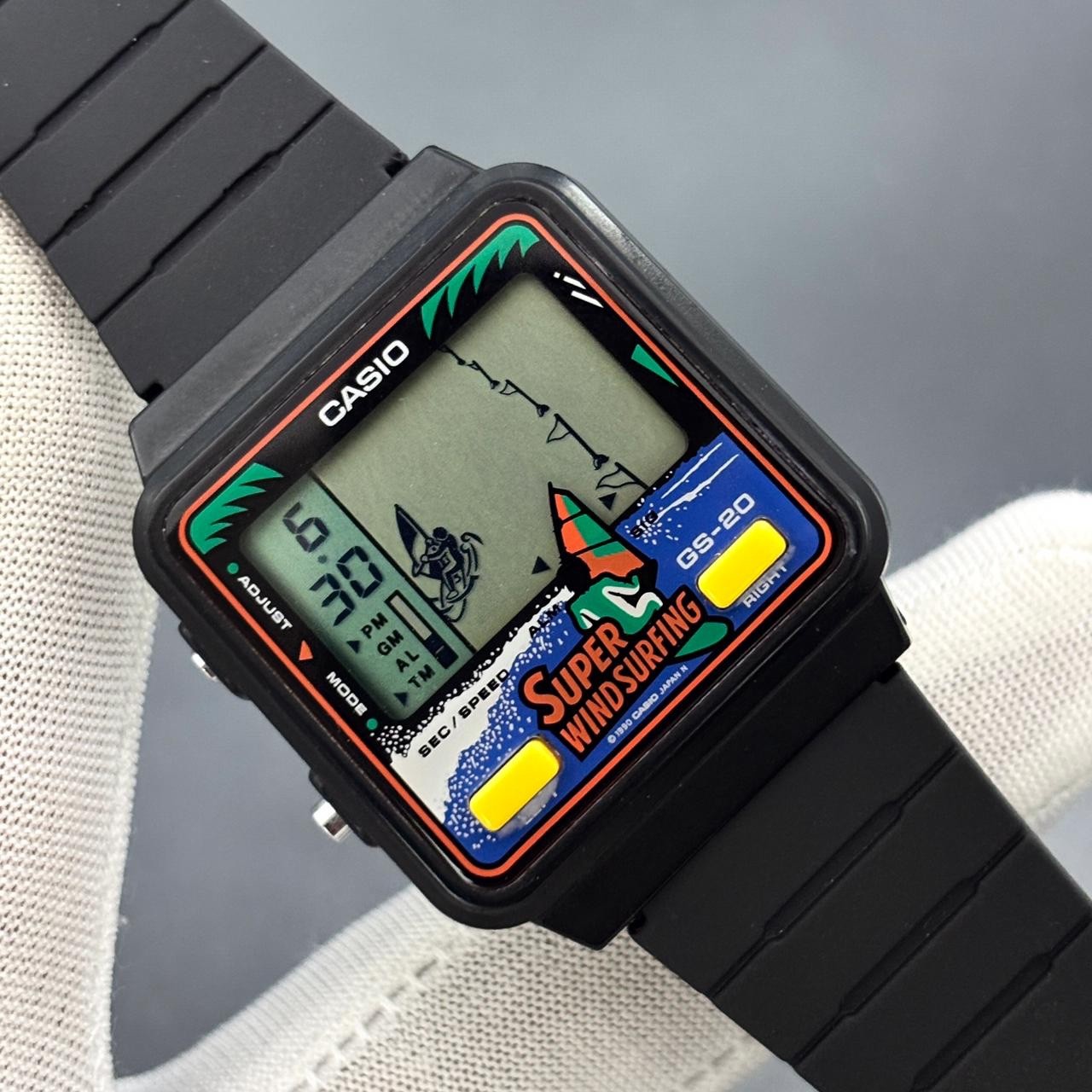 Vintage Casio Digital GS-20 Super Wind Surfing Game Japan Made Men Watch Cal 919 image 4