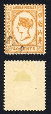 Labuan SG47 40c Ochre No Wmk Cat 45 pounds