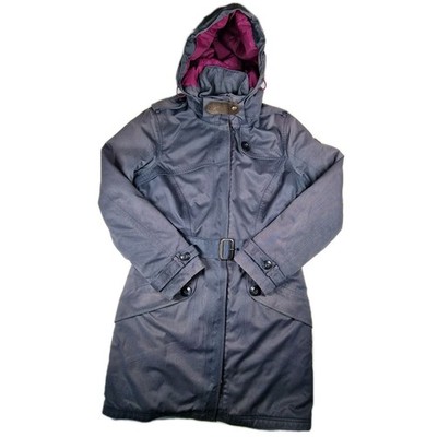 Berghaus AQ2 Women s Waterproof Parka Coat Size 12 Grey Belted Hooded