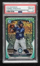 2023 Bowman Chrome Prospects Aqua Shimmer Refractor Gabriel Gonzalez PSA 10 0p83