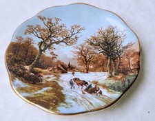 Vtg Poole Pottery plate LANDSCAPE IN WINTER series after B Koekkoekk 3in 15.4cm