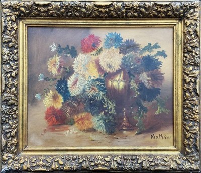Feines Schweizer Blumenstillleben Ölgemälde 19. Jahrhundert für kleine TLC (2 von 2)