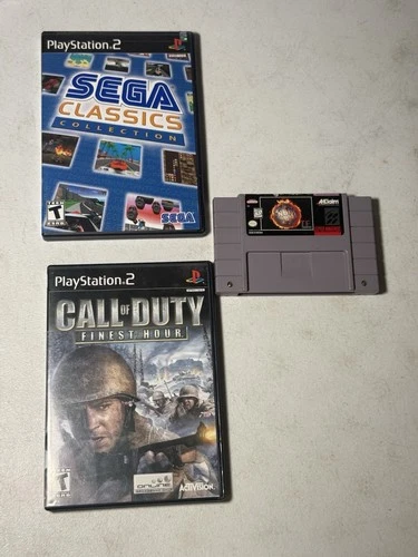 PS2 Games + SNES NBA Jam Lot Sega Classics Call of Duty