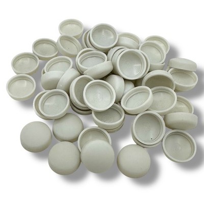 Dom Schraub Abdeckkappen Oyster Grey, zweiteilig matt 10/12g Snap-Caps  Unicaps