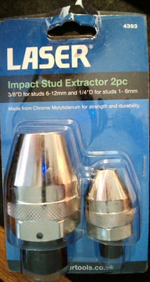 Laser Tools Schlagbolzenausdreher 2 Stück 3/8''D - Bolzen 6-12mm & 1/4''D - Bolzen 1-6mm