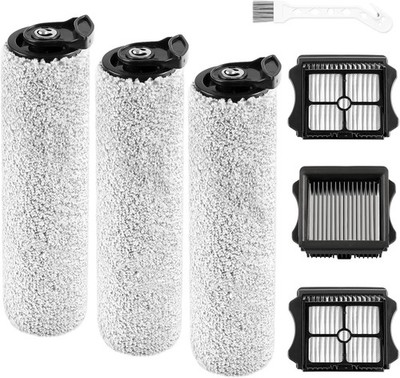 (6 Pieces) Replacement Brush Rollers and HEPA Filters Compatible with Tineco USA