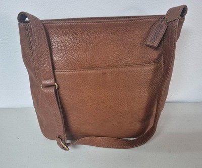 Vintage COACH #4920 Sonoma Pocket Shopper Tote Bag Saddle Tan Leather Costa Rica