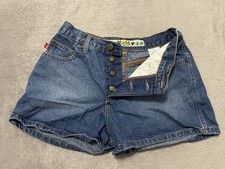 Vintage Y2K 90s Mudd Denim Jeans Fly Button Shorts Blue Women s Size 7 3 Inseam
