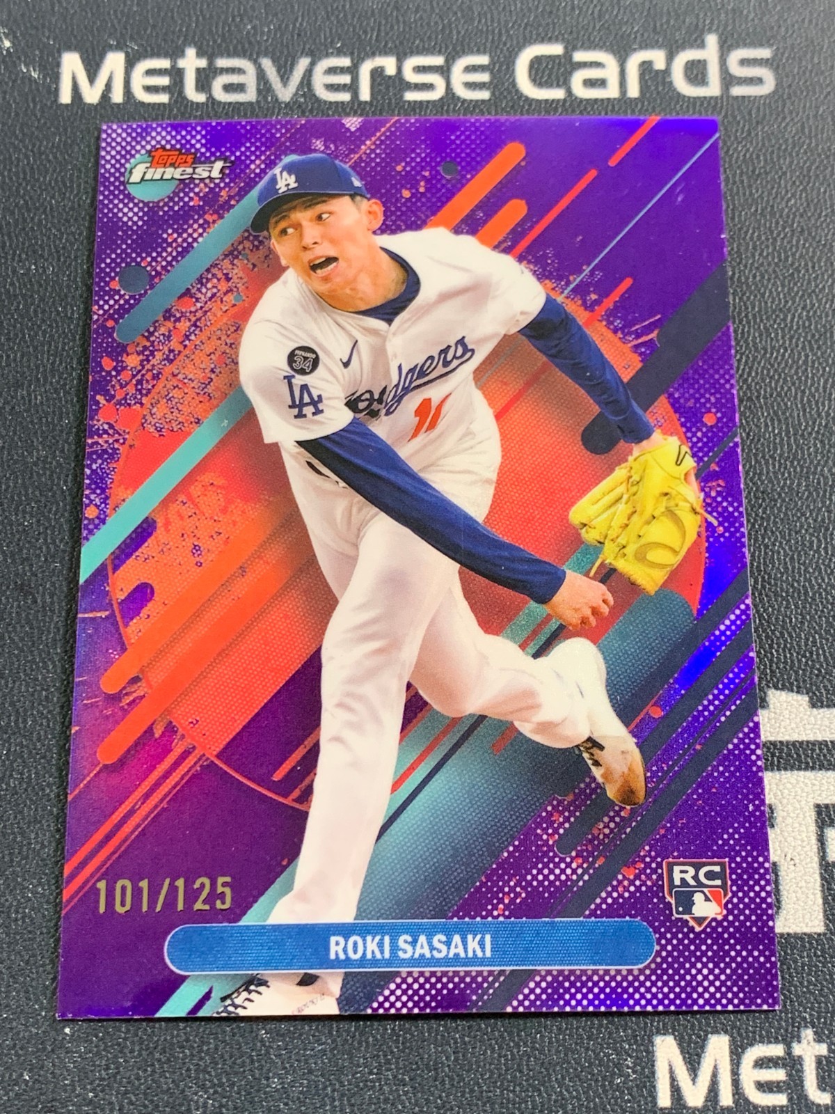 2025 Topps Finest Rookie Rare Purple Refractor #288 RC Roki Sasaki 101/125