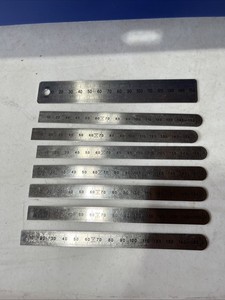 Lot Of 8 Metric Millimeter Rulers