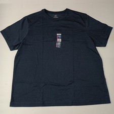 George Men's T-Shirt Short Sleeve Size 2XL XXL Navy Blue Moisture Wicking
