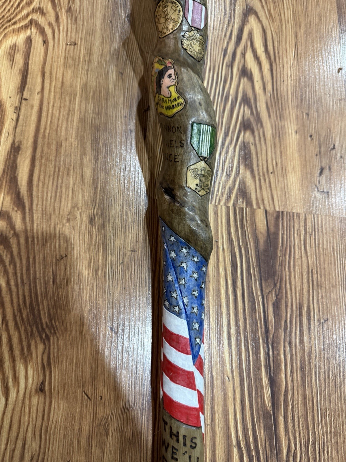 Vintage Us Army Colonel Award Walking Stick American Eagle Cane Rare 37 ’in image 9