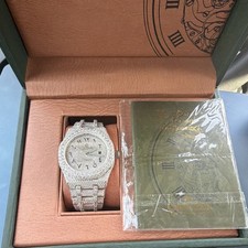 Audemars Piguet Men's Diamond Accent Wristwatch Silver w/ Box & Papers