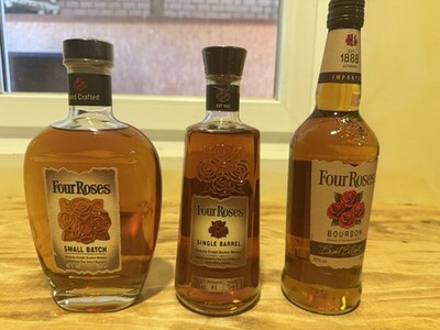 Four Roses Bourbon Whiskey 40% - 50% Vol. 700ml 3 Flaschen