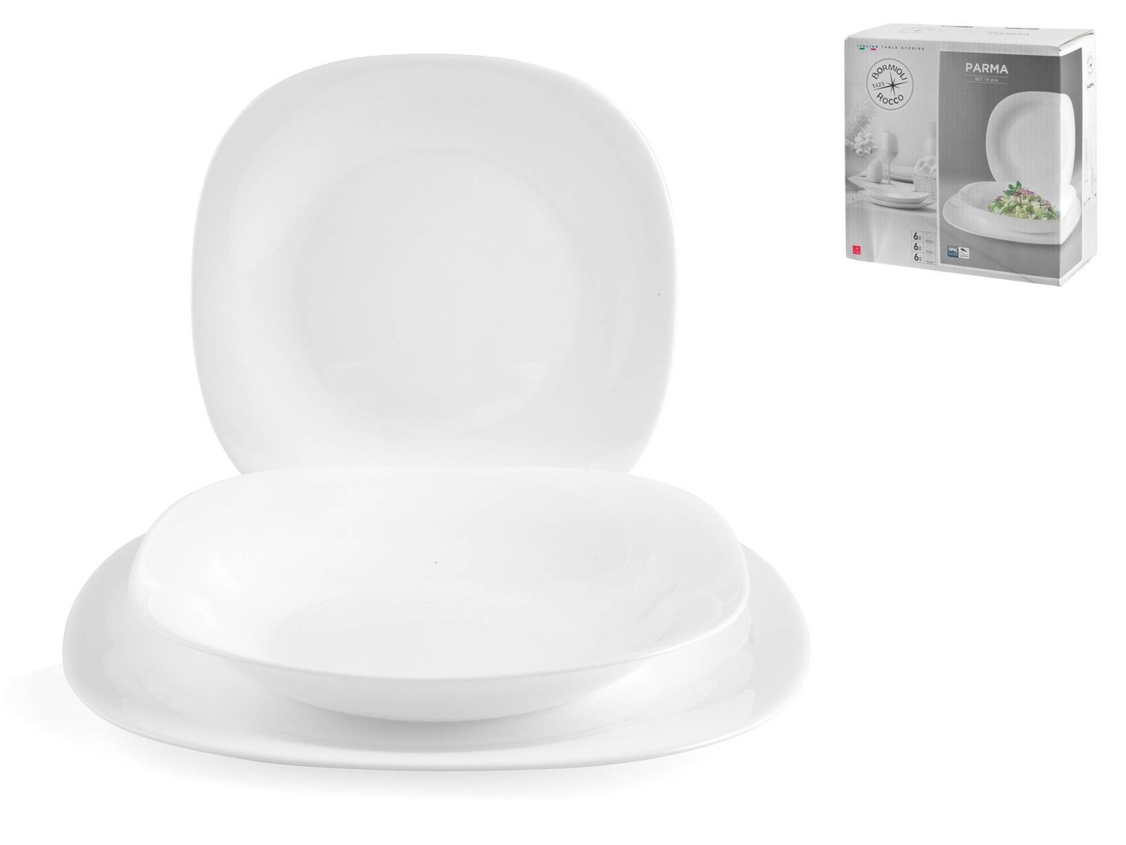 Glass Dinnerware Set 18 Piece - Service for 6 - Image 2