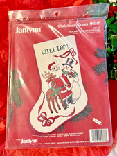 JANLYNN Christmas Cross Stitch 51-77 SANTA REINDEER SNOWMAN Holiday Friends