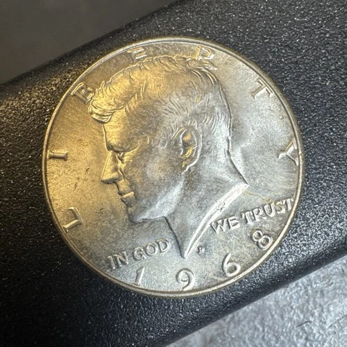 1968 D Kennedy Half Dollar  Uncirculated Mint State 40% Silver 50c US Coin