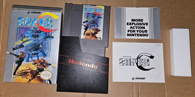NES Super C Contra CIB Complete In Box Nintendo Entertainment System Konami