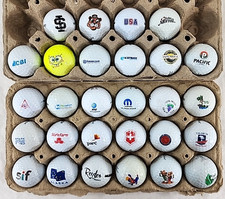28 Logo Golf Balls Major Brands Logos Country Clubs Mixed Lot Used