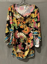 Trina Turk Women's Multicolor Long Sleeve Midi Dress Size L Regular