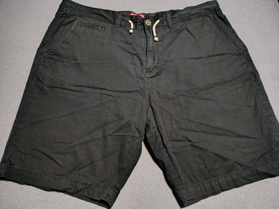 Guess Shorts Ladies W40 L9 Black Flat Front Outdoor Beach Walking Lightweight