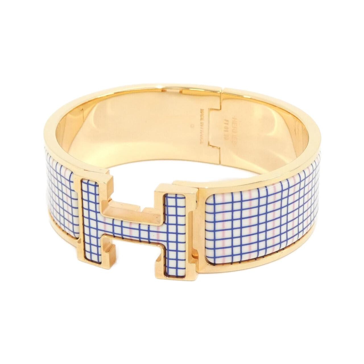 Authentic HERMES Click Crack Tartan PM Bracelet 304002FO Ref 2600046194503