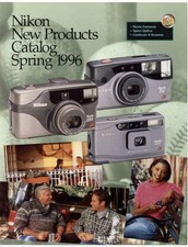 Nikon New Products Catalog Spring 1996 / Brochure Fold Out - Magazine Size - VG