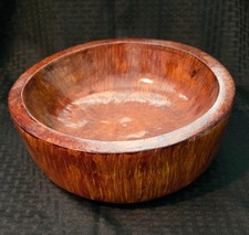 Artisan Carved Wooden Bowl 10.5"